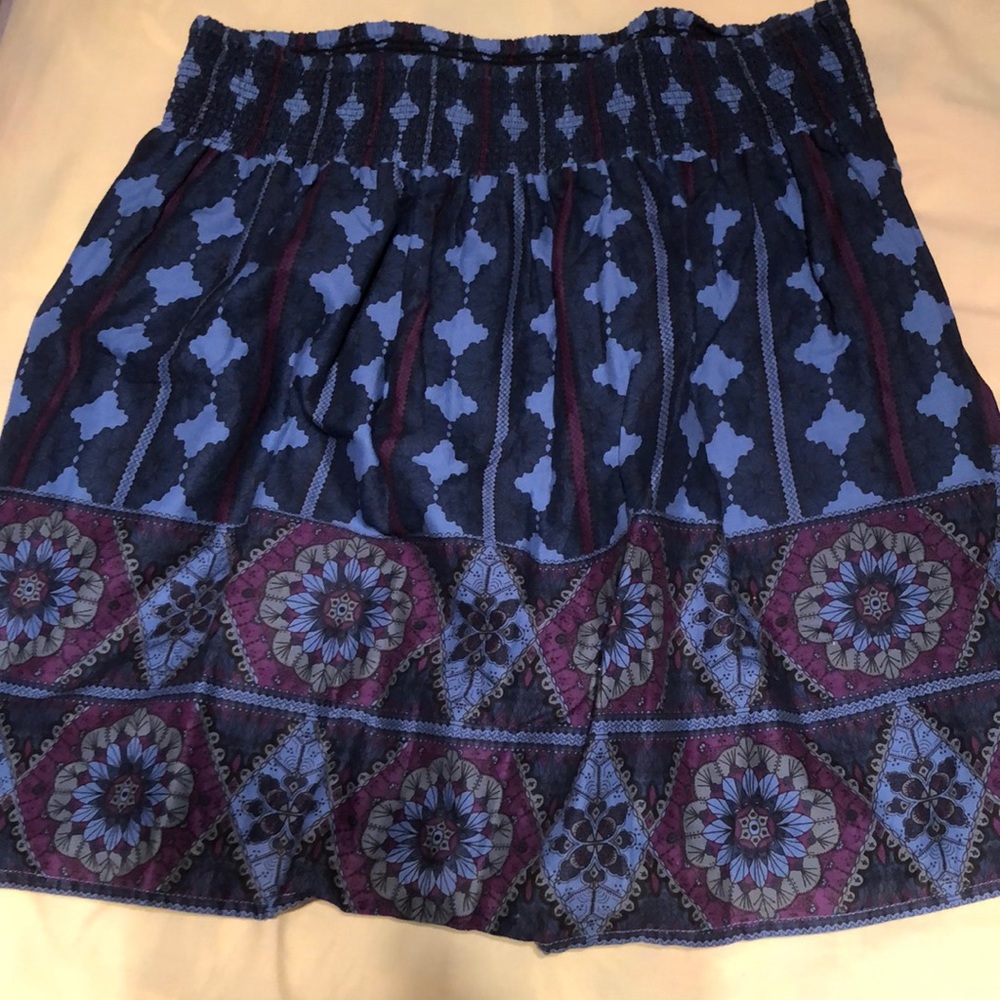 Blue floral mini skirt